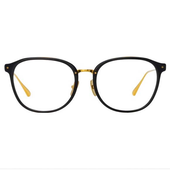 Linda Farrow Park Optical Black Framed Glasses - Picture 2 of 6